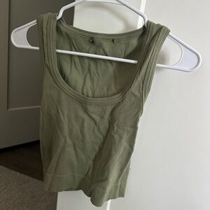 Sage Green Ribbed Tank Top